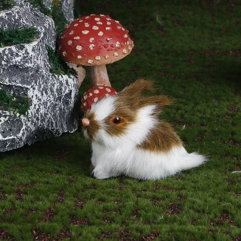 4 фигурки пасхальных кроликов ручной работы — универсальный праздничный декор для дома &полка для демонстрации, неэлектрическая, без перьев, идеально подходит для Рождества, Хэллоуина, Хануки, Дня 2026 - $25.99 –P8