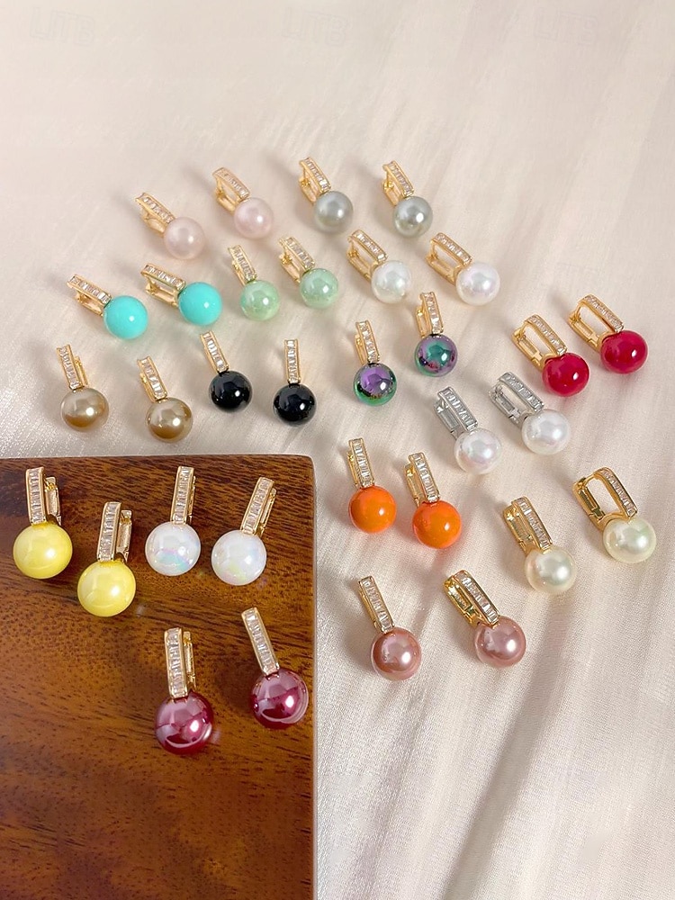 dames oorbellen van imitatieparels van legering - elegant ontwerp in meerdere kleuren, perfect voor bruiloften en dagelijks gebruik 2026 - $11.99 –P6