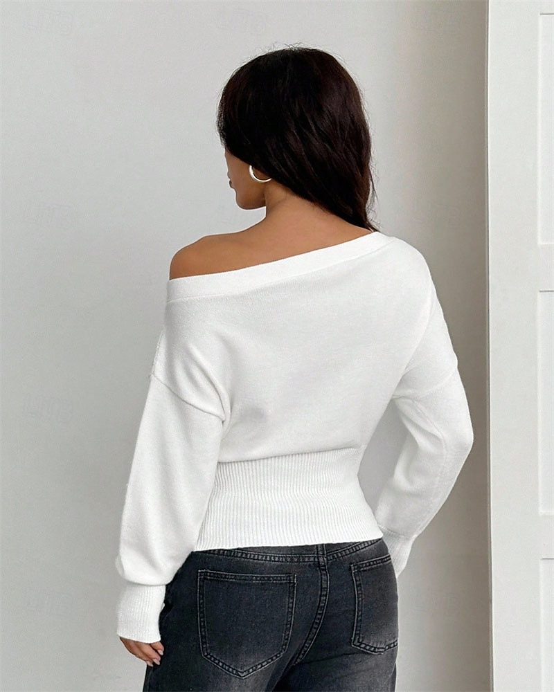 Жен. Блуза Нарядные Топы Рюши Туника Полотняное плетение Элегантный стиль Винтаж Дамы Длинный рукав С открытыми плечами Обычные топы Повседневные Офис Праздники Черный Белый Винный Коричневый Серый 2026 - $33.99 –P4