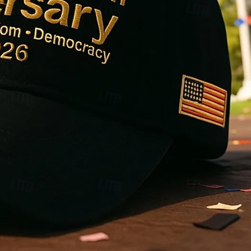 Homens Unisexo Chapéu do 250º aniversário dos Estados Unidos Boné de beisebol Chapéu de sol Chapéu de caminhoneiro Preto Poliéster / Poliamida Ajustável Patriótico Férias Esportes Casual Diário Ao ar de 2026 por $21.99 –P3