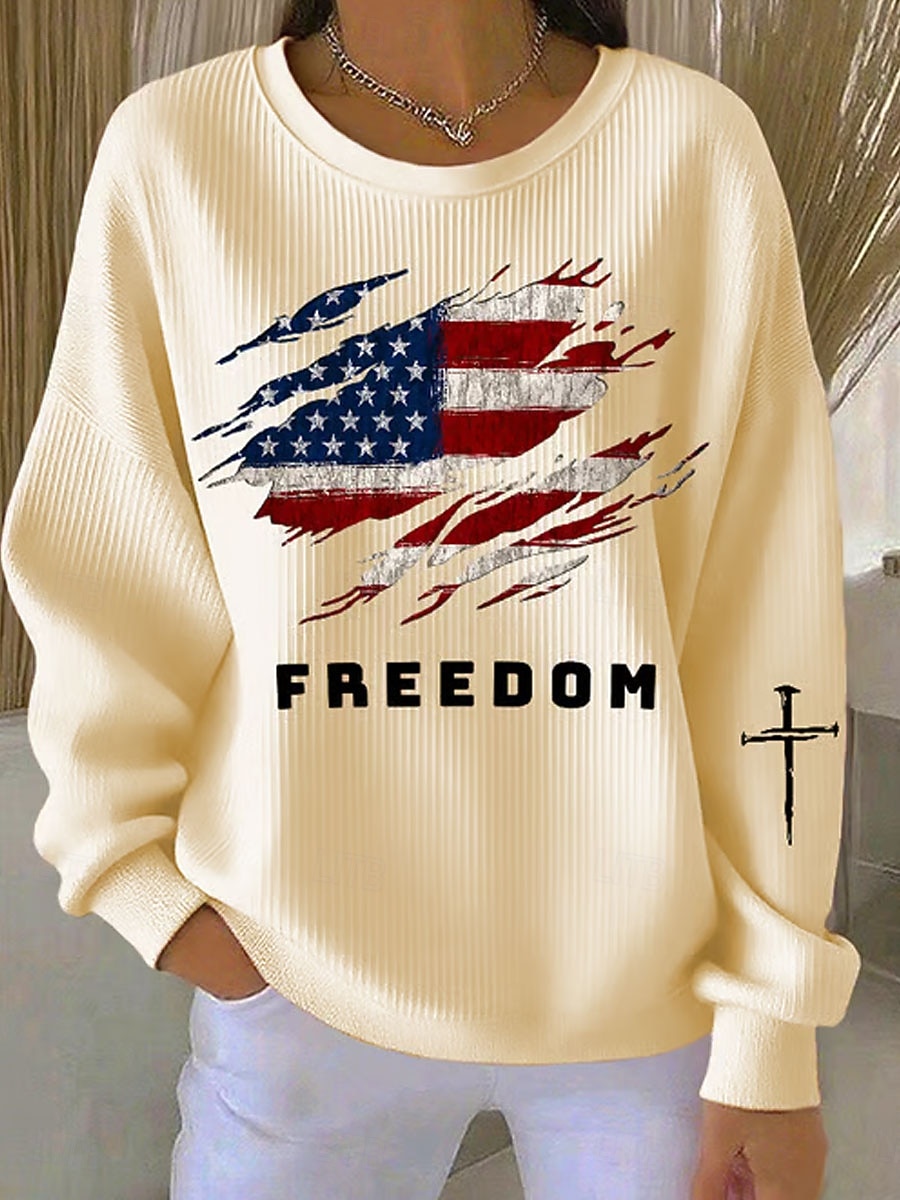 Mujer Pullover Estampado Graphic Letra Cálido Clásico Casual Manga Larga Cuello Barco Tops regulares Casual Hogar Calle Azul Piscina Negro Blanco Rojo Beige Primavera Otoño Invierno 2026 - $29.99 –P2
