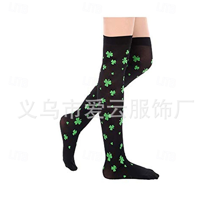 Ирландские зеленые носки до колен в стиле Дня Святого Патрика с клевером, праздничные колготки для парада в честь Дня Святого Патрика, праздничная одежда для ног, набор носков в ирландском стиле. 2026 - $3.99 –P9