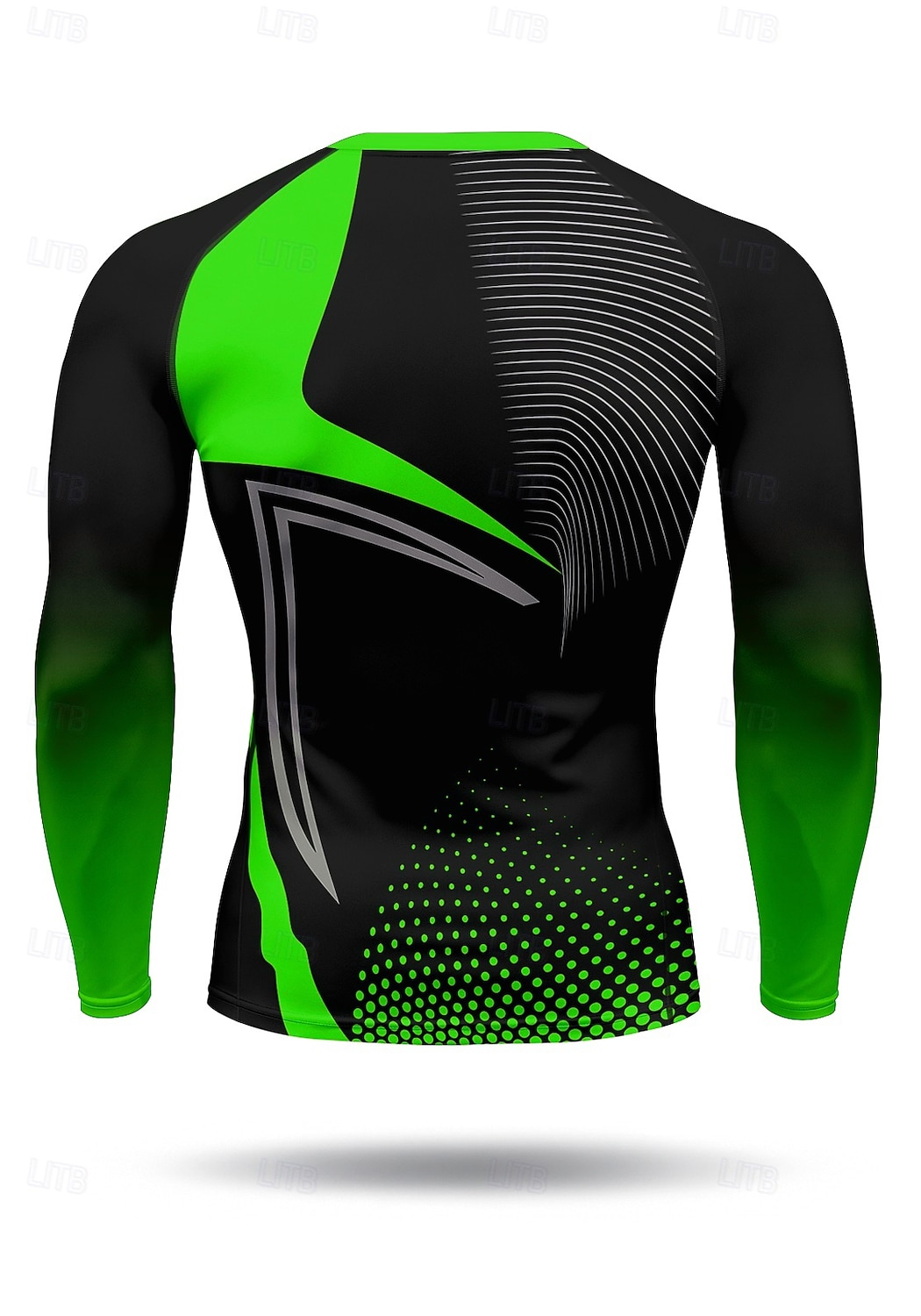 Муж. Футболка для бега Компрессионная футболка 3D печать Длинный рукав Основной слой Весна Осень Геометрический принт Быстровысыхающий Сжатие видеоизображений Для тренировки Power Flex Влагоотводящие 2026 - $18.99 –P10