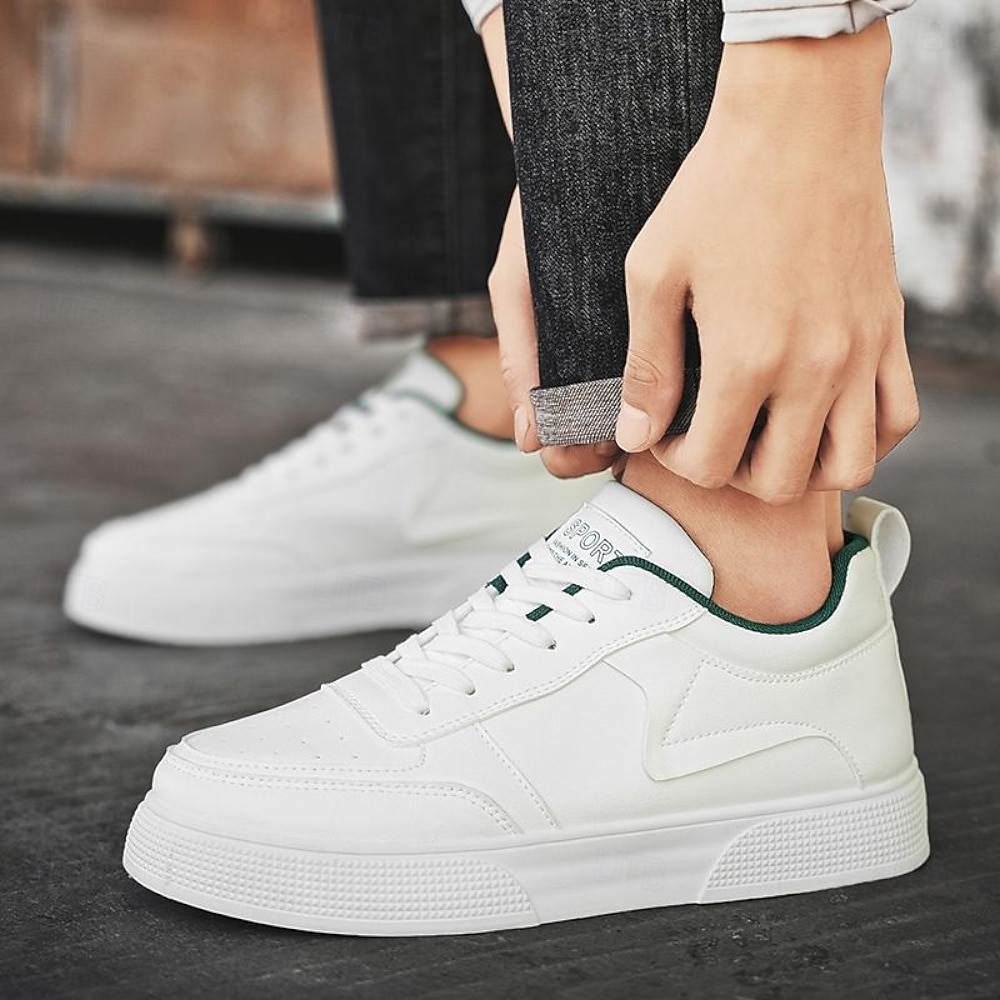 Мужские белые и зеленые повседневные кроссовки, легкие дышащие прогулочные туфли на мягкой подошве, стильные кроссовки в стиле стритвеар для повседневной носки и нарядов ко Дню Святого Патрика. 2026 - $42.99 –P6
