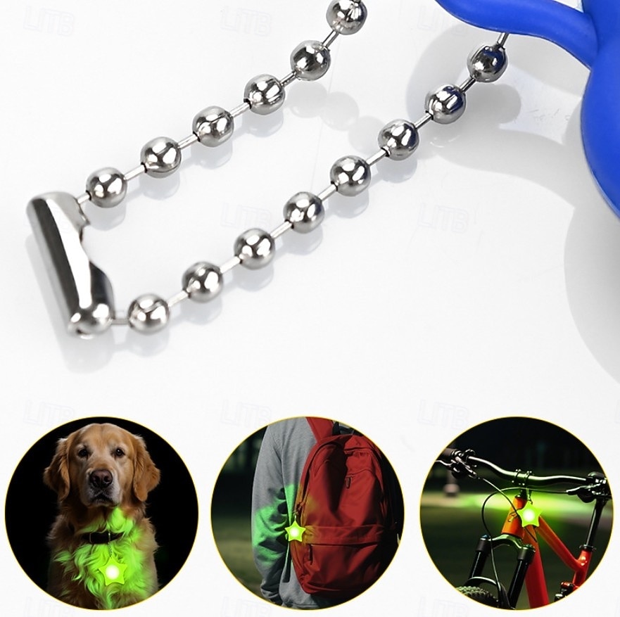 1 opakowanie wisiorka LED dla zwierząt domowych z ładowalną, świecącą obrożą dla psów i kotów, kolorowy cykl, silikon, 6-godzinny czas pracy na baterii, światło bezpieczeństwa w nocy 2026 - $17.99 –P5