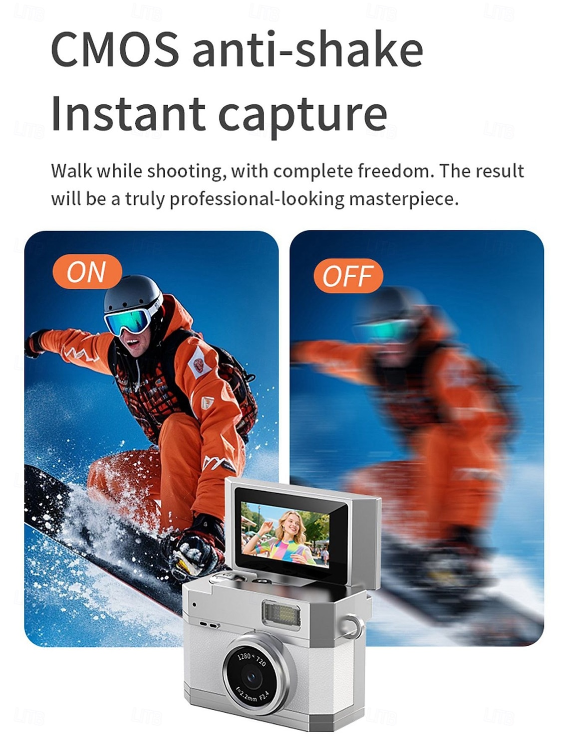 New Thumb-Sized Flip Screen Mini Camera Retro Digital Camera Mini with Lanyard 180 Flip Screen Video Mode Multi-Style Beauty Filters Valentine's Day Gift 2026 - $38.99 –P10