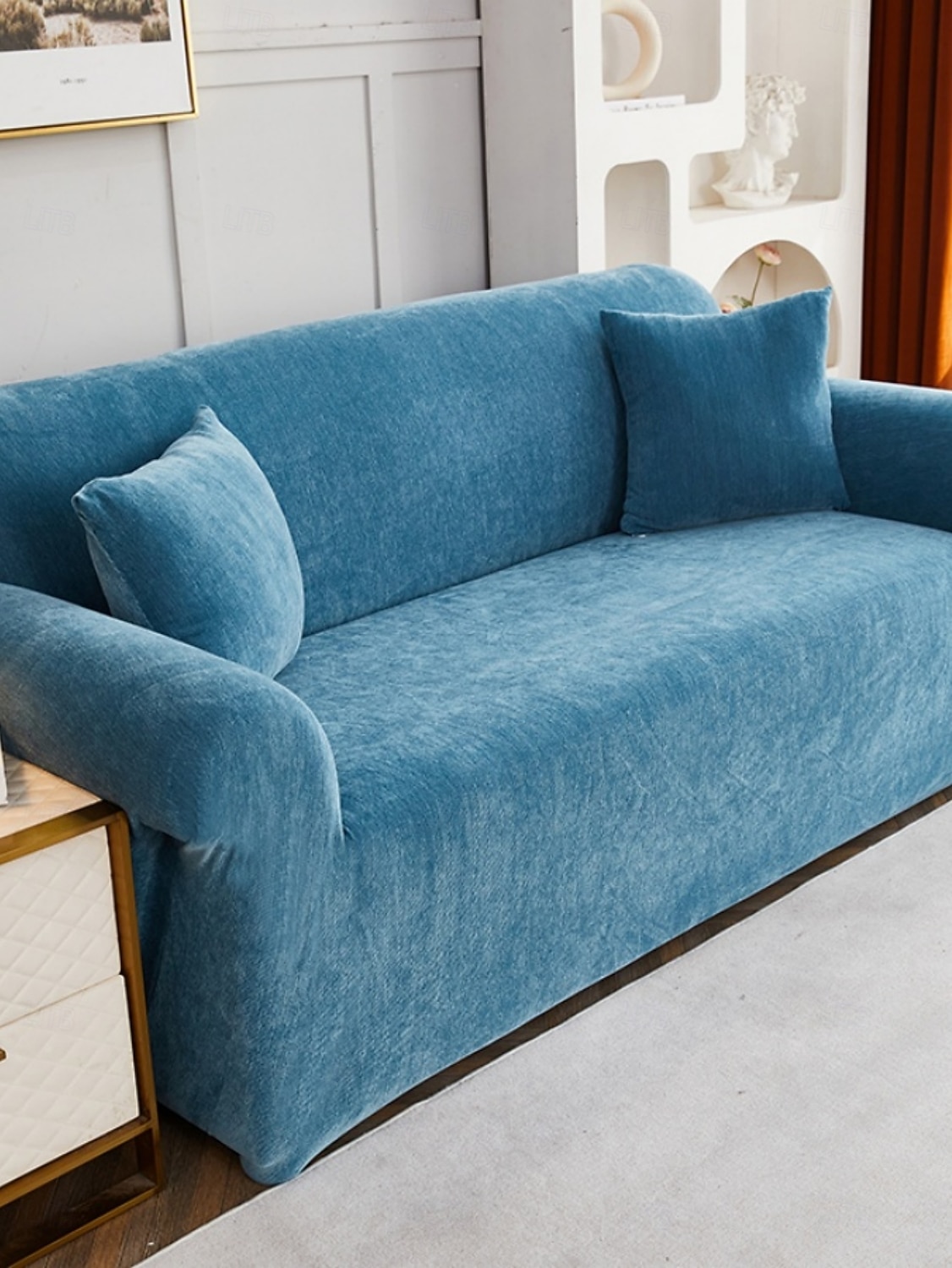 1 pc Thick Chenille Sofa Cover Fashionable and Luxurious Decorative Sofa Protector, Anti-Slip, Dustproof, Anti-Cat Scratch, Suitable for All Seasons Bedroom, Living Room, Study, and Office 2026 - $139.99 –P12