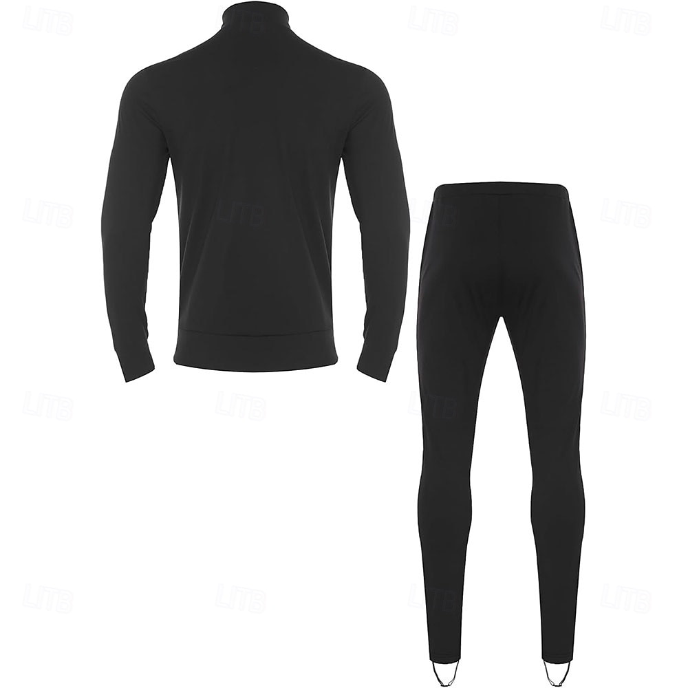 سترة تزلج على الجليد مع بنطال، ملابس تزلج على الجليد للرجال والأولاد، ملابس تزلج سوداء مطاطية للتدريب والمنافسات، ملابس تزلج حرارية دافئة مرصعة بالكريستال/أحجار الراين بأكمام طويلة للتزلج على الجليد. 2026 - $171.99 –P2