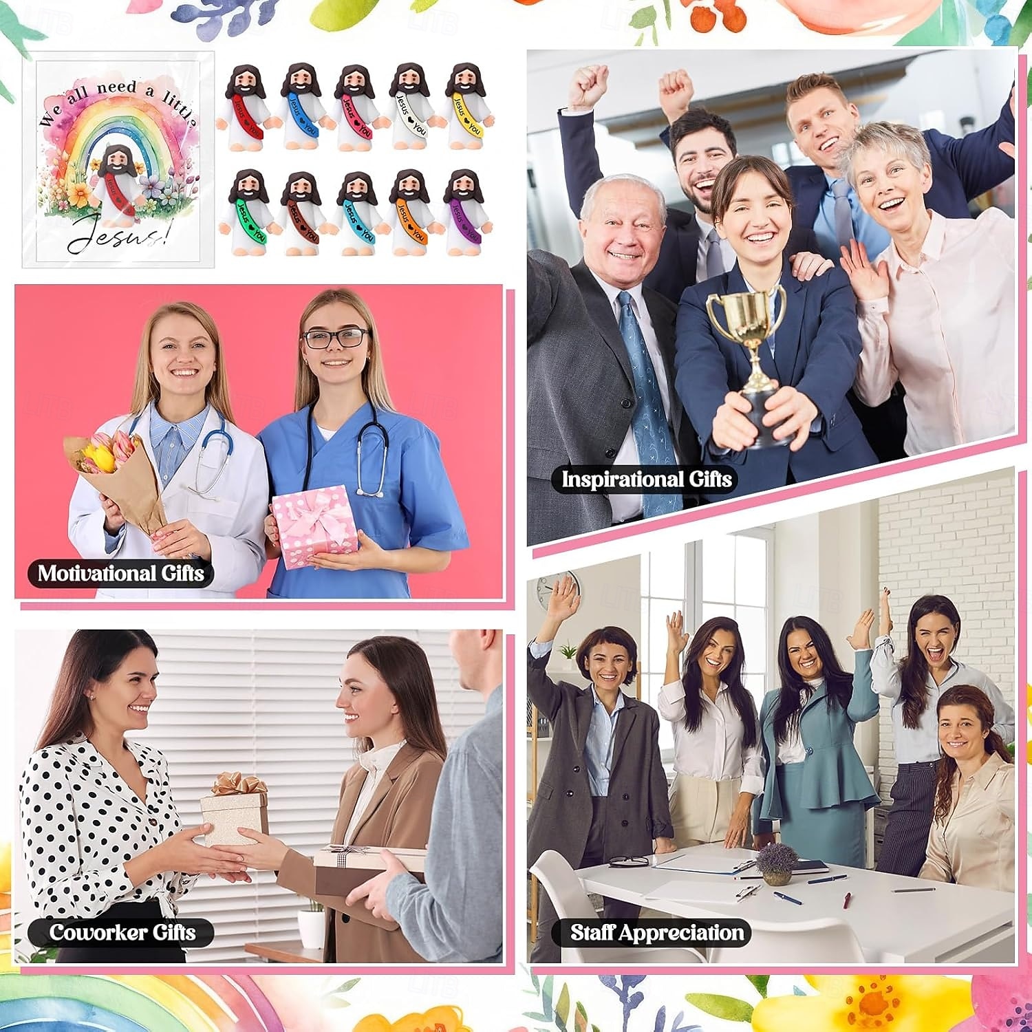 Set da 25 figure di Gesù ti ama con biglietto regalo di Pasqua, Gesù tascabile con biglietti di benedizione per nascondino, scuola domenicale religiosa cristiana, bomboniere per feste di cresima del 2026 a $22.99 –P4