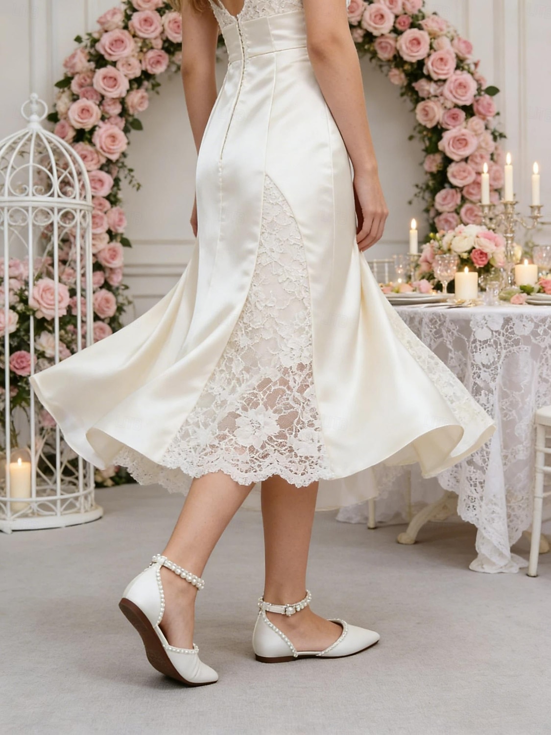 женские белые туфли на плоской подошве с острым носком, украшенные жемчугом, с ремешком на щиколотке — идеально подходят для свадеб и официальных мероприятий 2026 - $54.99 –P2