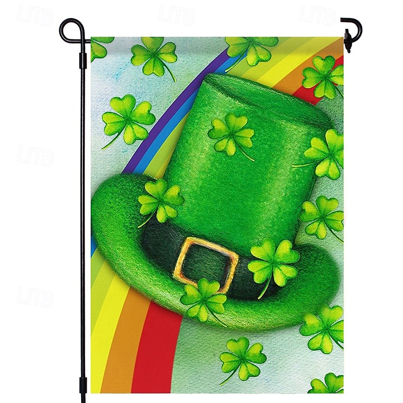 St Patrick's Day Outdoor Garden Flag Irish Party Decoration for Yard Patio Lawn Holiday Celebration 2026 - $15.99 –P5