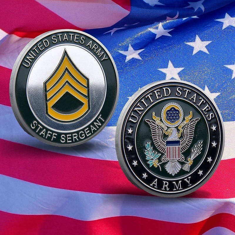 U.S. Army minnemynt – United States 250-årsjubileum jernkunst militær utfordringsmynt metall samlermedalje soldater og patriotiske gaver semikvadransjubileum 2026 - $15.99 –P6