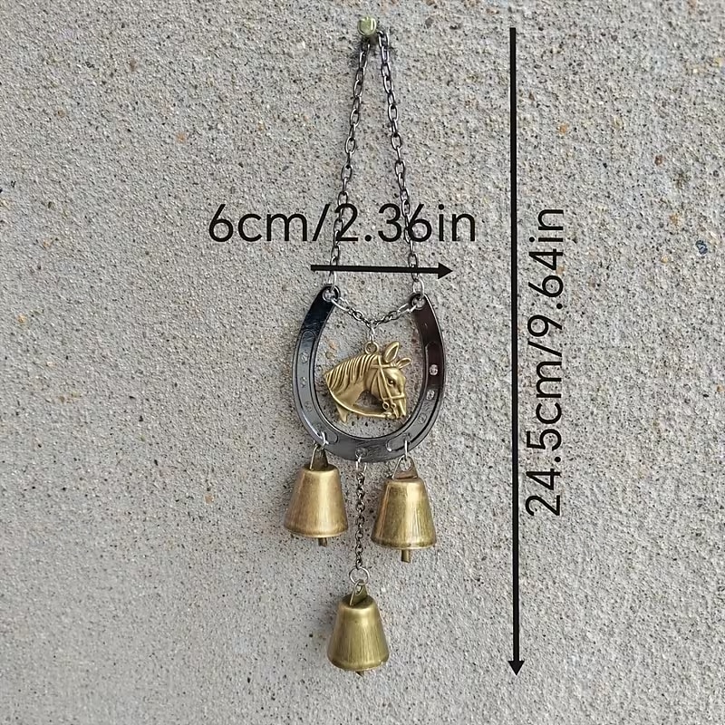 A Lucky Horseshoe Owl Wind Chime, Outdoor Iron Art Love Wind Chime, Vintage Horseshoe Design, Valentine's Day Iron Nail Wind Chime Home Decoration for Good Luck in Love, Perfect Garden Ornament 2026 - $10.99 –P24