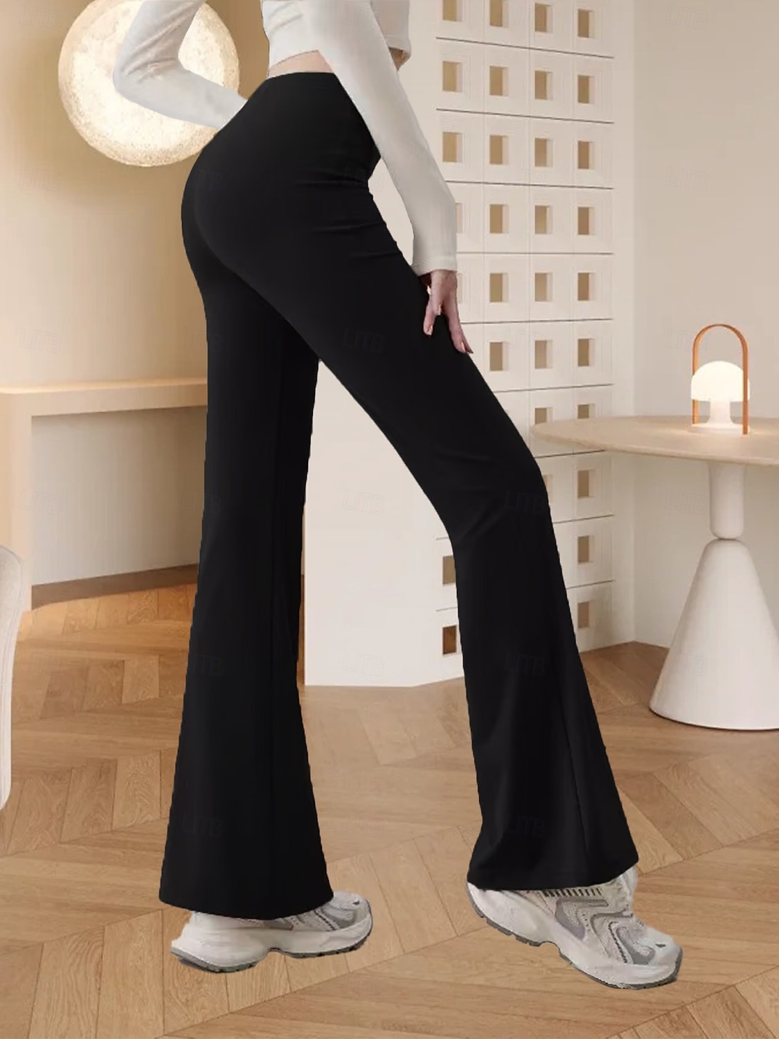 Femmes Taille EU / US Jambe large Pantalon à pattes d'éléphant Pantalons Pyjamas Confort Décontracté / Sportif Longueur complète Taille haute Taille HautePantsHalloween Noël Saint Valentin Couleur de 2026 ? $26.99 –P2