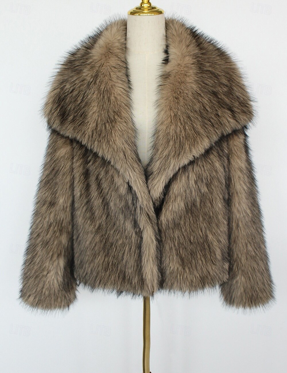 Kunstpelz-Umhänge Damenumhang Elegant Langarm Kunstpelz Hochzeit Schals Mit Unifarbe Für Party Herbst 2026 - $54.99 –P10