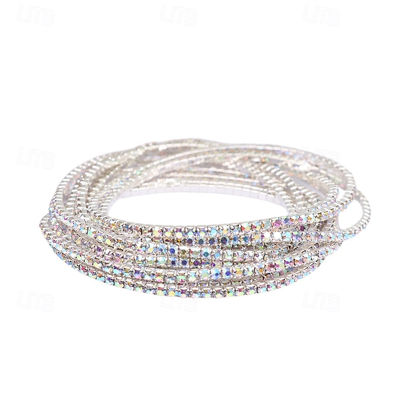 Cubic Zirconia Classic Fashion Fashion Simple Alloy Bracelet Jewelry Silver / Black / Champagne For Daily Formal Holiday Date 2026 - BHD 4.14 –P2