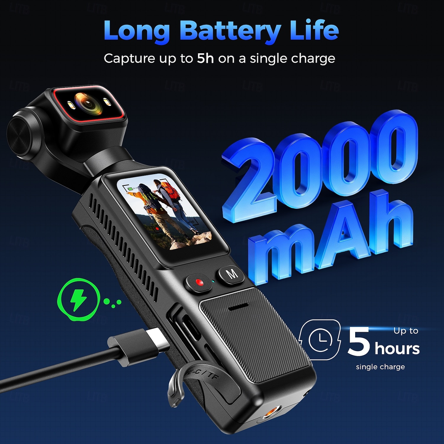 4K HD actiecamera met 180° draaibare lens, beeldstabilisatie, 1,9 inch scherm, 2000 mAh batterij, lichtgewicht, ideaal voor vloggen. &reis- en vlogapparatuur: strak design, duurzame constructie, 2026 - $133.99 –P6