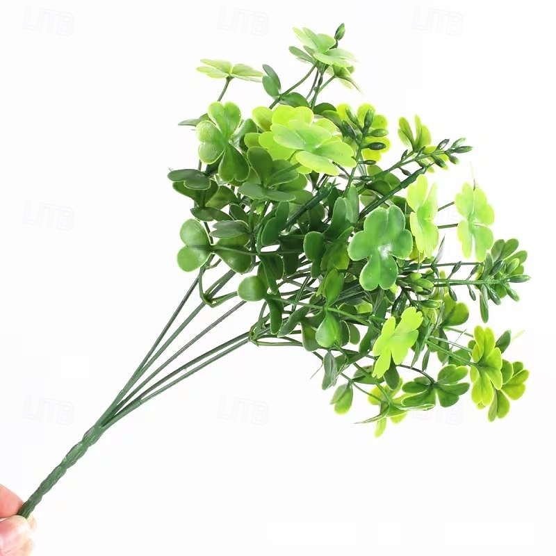 10pcs Artificial Shamrock Plants, Green Faux Clover Stems for Home, Office, Store & Mall Decor, Ideal for Flower Arrangements, Weddings, Engagements, Anniversaries, Parties & Year-Round Festive Decorations 2026 - $23.99 –P9