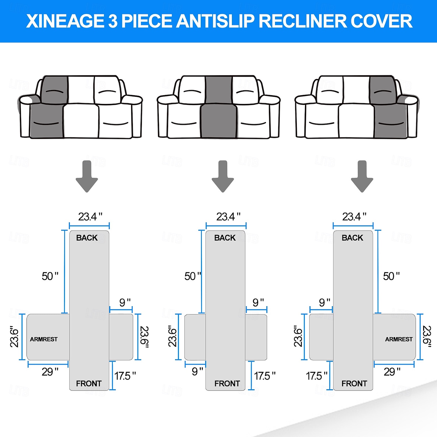 Funda de sofá impermeable para mascotas, funda de sofá ... 2026 - $28.99 –P18