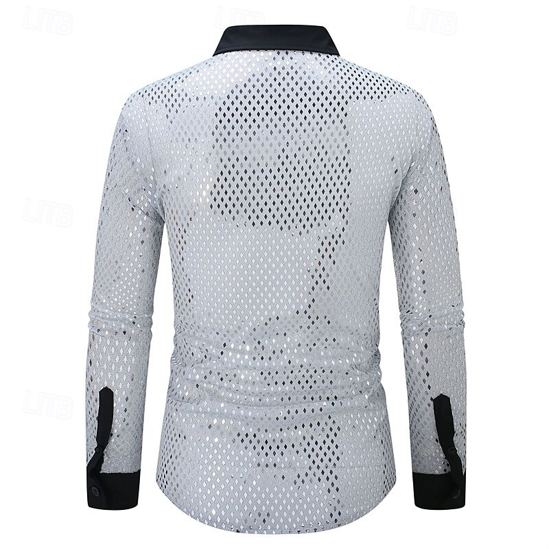 Ανδρικά Πουκάμισο Καλοκαιρινό πουκάμισο Casual πουκάμισο Πουκάμισο παραλίας Πουκάμισο με κουμπιά Λευκό Ανθισμένο Ροζ Ρουμπίνι Μακρυμάνικο Συνδυασμός Χρωμάτων Πέτο Καθημερινά Διακοπές Πούλιες Ρούχα 2026 - $27.99 –P9