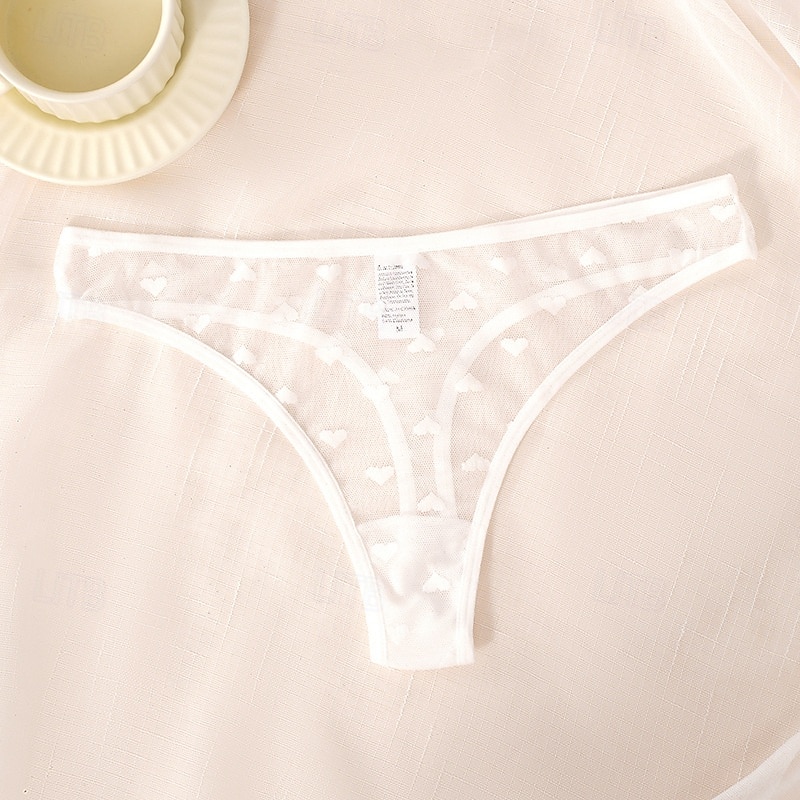 Women's Panties Lace Elastic WaistNightwearCotton Nylon Solid Colored Fashion Cute Black White Red Winter Spring & Summer Fall & Winter 2026 - $3.49 –P3