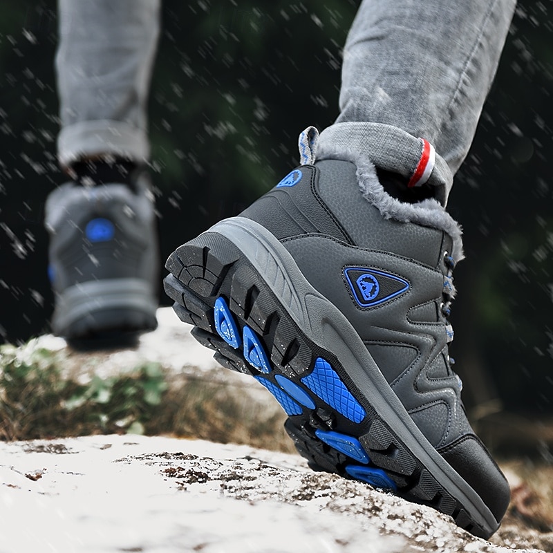 Schwarze Herren-Winterwanderstiefel, wasserdicht und isoliert, ideal für Schnee, Wanderungen und Outdoor-Abenteuer, robustes Schuhwerk für kaltes Wetter und unwegsames Gelände 2026 - $46.99 –P5