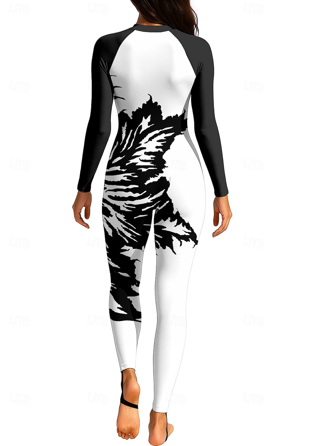 Women's Medium Standard Rash Guard Full Body Swimwear Dive Skin Suit Floral Abstract Front Zip UPF50+ Quick Dry High Elasticity Long Sleeve Swimwear Bodysuit Surfing Canoeing Diving Summer 2026 - $49.99 –P2