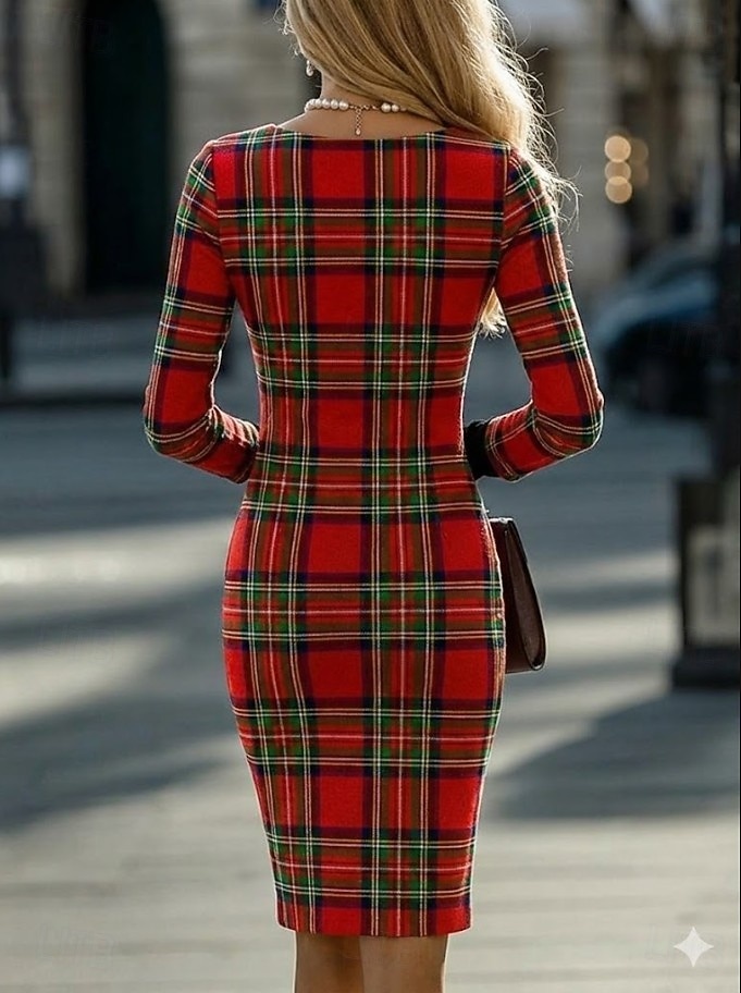 Γυναικεία Μίνι φόρεμα Κοντομάνικο φόρεμα Καθημερινό Ημιεπίσημα φορέματα Καθημερινά Γραφείο Κανονικό Γεωμετρικό Κυνηγόσκυλο Μακρυμάνικο Στρογγυλή Ψηλή Λαιμόκοψη 2026 - $26.99 –P2