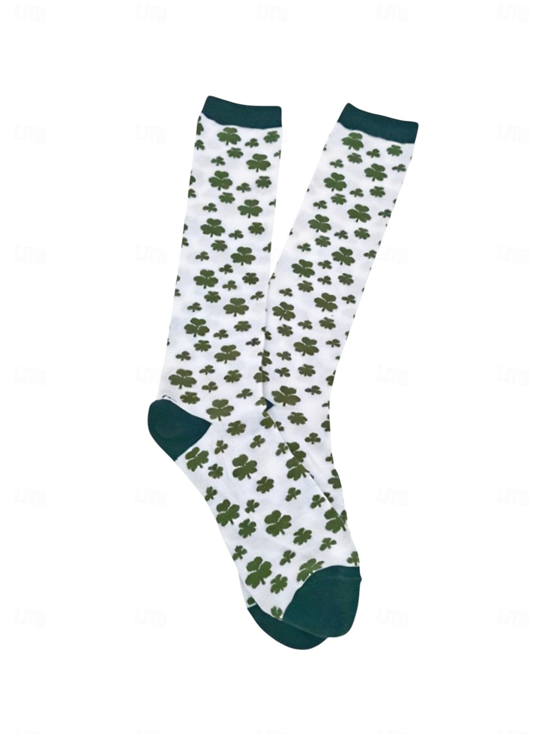 Calcetines de rayas verdes para hombre con diseño de trébol para el Día de San Patricio: perfectos para ocasiones festivas y celebraciones. 2026 - $9.99 –P6