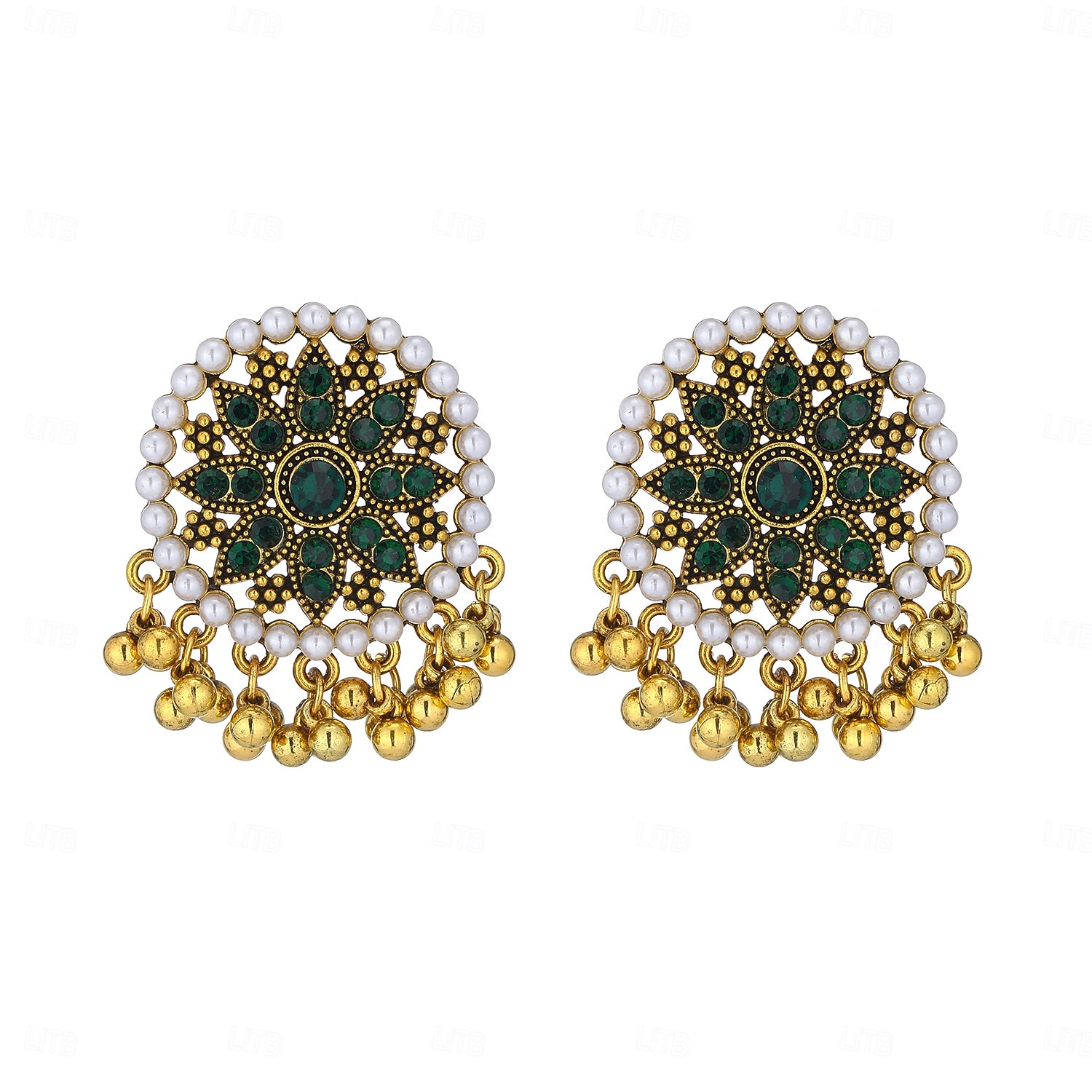 Mujer Pendientes colgantes Azul Piscina Blanco Rojo Diamante Sintético Legierung Vintage Redondo 2026 - $11.99 –P3