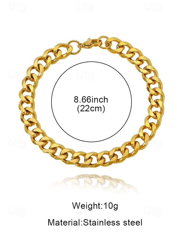 Men's Stainless Steel Chain Bracelet – Multiple Sizes and Colors, Stylish and Durable for Everyday Wear 2026 - $7.99 –P7