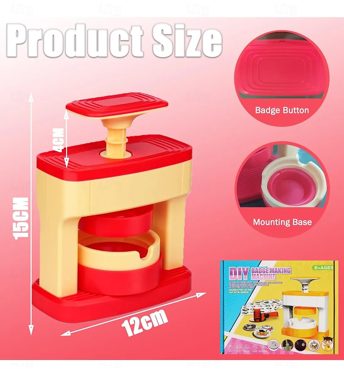 2026年 ピンボタンメーカーマシンのおもちゃ、誕生日用の手作りDIYクラフト  コレクション – $43.99 –P5