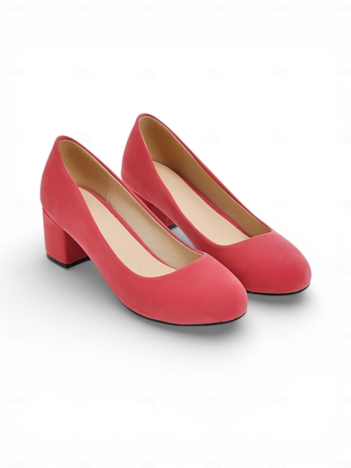 Roze suède pumps voor dames met blokhak - elegant &Comfortabele hoge hakken voor Valentijnsdag, een romantische avond en speciale gelegenheden. 2026 - $46.99 –P1
