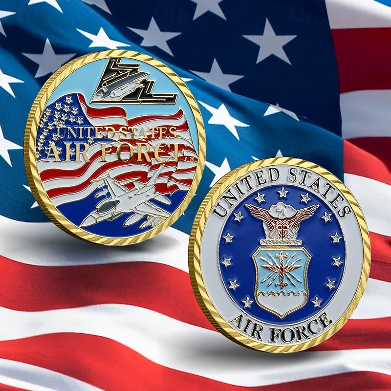 2026年 アメリカ空軍記念コイン - アメリカ合衆国250周年金属チャレンジコイン、鉄アートコレクティブル軍バッジ、退役軍人や航空士への愛国的な記念品ギフトセミクインセンテニアル  コレクション – $15.99 –P2