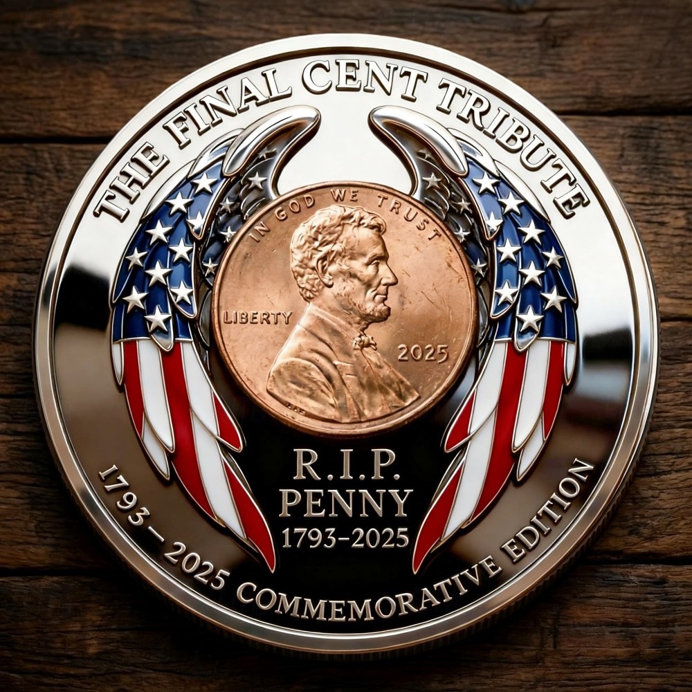 De laatste cent herdenkingsmunt – ter ere van 232 jaar dienst, metalen Lincoln Final Cent herdenkingsmunt, verzamelmunt, herdenkingsmunt voor de Amerikaanse geschiedenis, verguld souvenir 2026 - $19.99 –P1