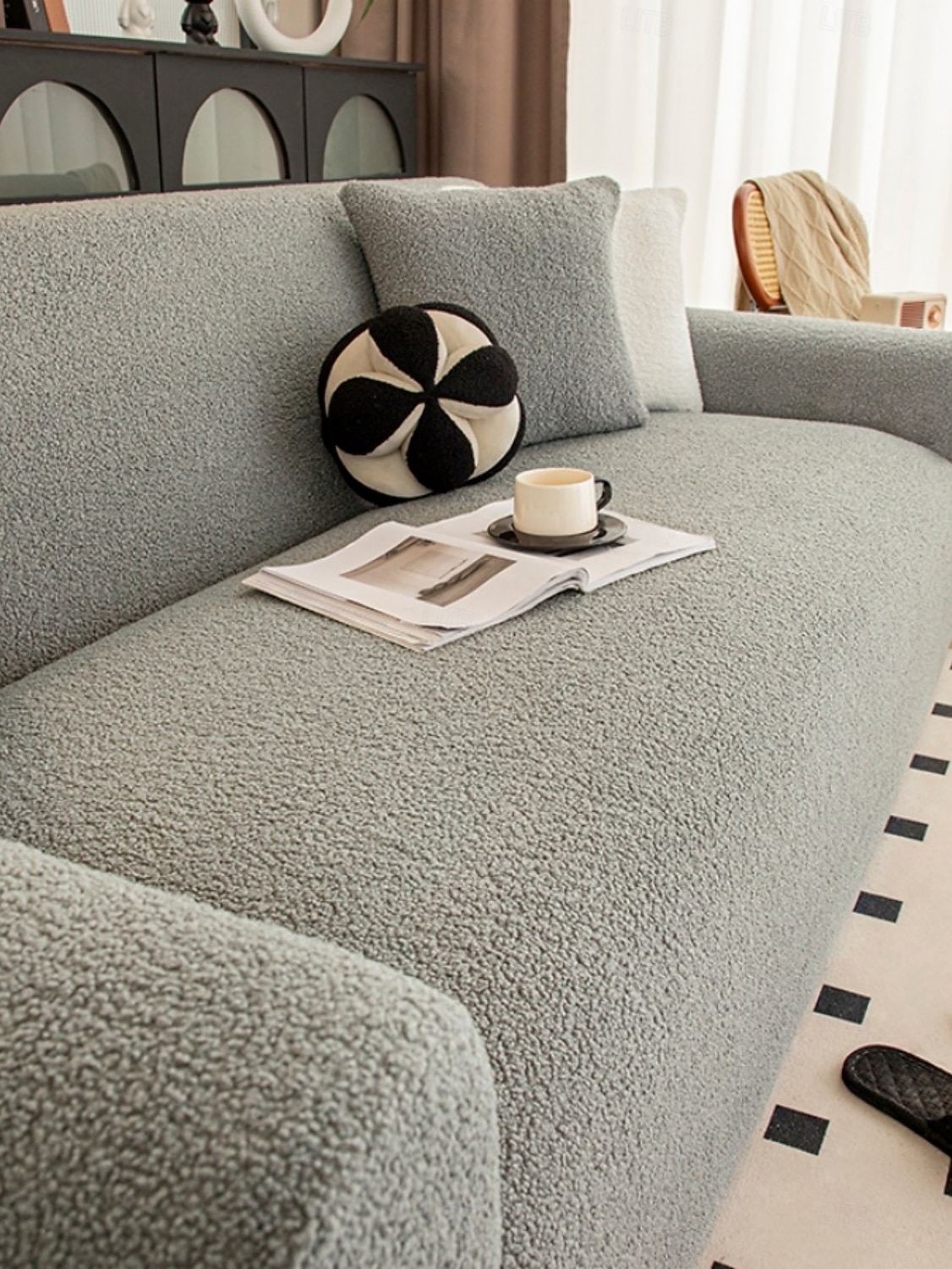 1 szt. aksamitny pokrowiec na sofę, gruby, miękki, luksusowy, dekoracyjny, chroniący sofę, antypoślizgowy, pyłoszczelny, chroniący przed zarysowaniami, odpowiedni do sypialni, salonu i gabinetu przez 2026 - $138.99 –P10