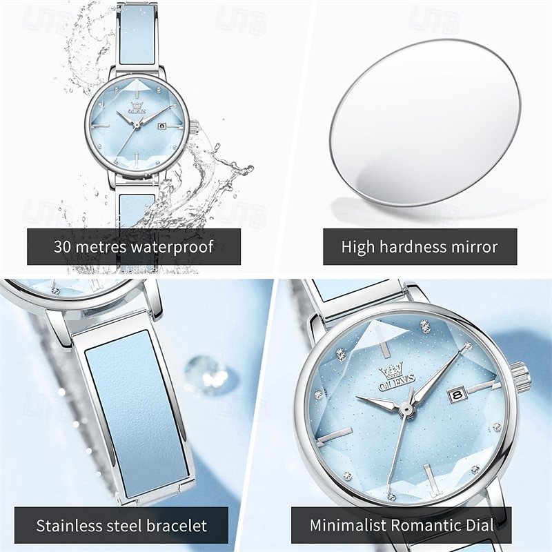 Women'S Business Watch Is Decorated With Luminous Light Exuding A Light Luxury Niche A Diamond-Shaped Mirror Surface Mother's Day Gift for women Casual Quartz Watch 2026 - $34.99 –P10