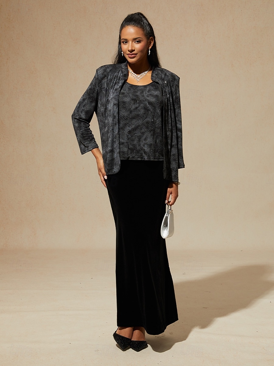 Mulheres Blusa Tops elegantes Elegante à moda Manga 3/4 Colarinho Mandarim Tops regulares Trabalho Convidado do casamento Traje formal Preto Outono Inverno de 2026 por $19.49 –P6