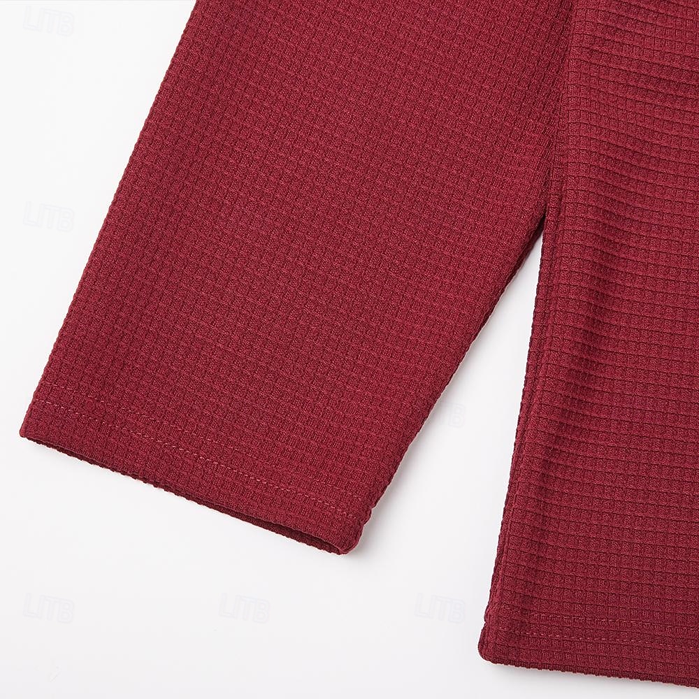 Pánské Vaflové tričko Waffle Henley košile Pánské košile s nášivkami na loktech Dlouhý rukáv Kapuce Podzim Jaro & podzim Pevná barva Módní Moderní Šňůrky Kapsy Slátanina Ležérní Venkovní Večírek Modrá 2026 - $31.99 –P12