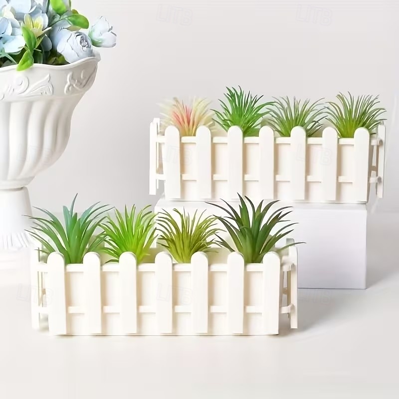 Lot de 2 jardinières en plastique pour clôture, pots de fleurs miniatures décoratifs, accessoires de jardin créatifs pour bonsaïs, fleurs artificielles, décoration intérieure et de table de 2026 ? $13.99 –P3