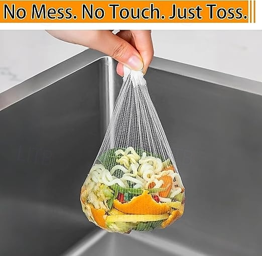 400 stk. engangsposer til vasken, ultrafine elastiske nettingmatoppsamlere for kjøkkenavløp, anti-tilstoppingsfilternett for rester og hår &Universal passform for avfallsfiltre til vasken 2026 - $10.99 –P6