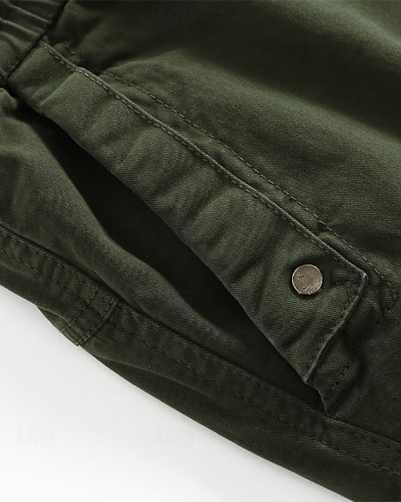 Per uomo Pantaloni Cargo Joggers Pantaloni Coulisse Elastico in vita Multi-tasche Semplice Antivento Comodità Quotidiano All'aperto Ferie Streetwear Elegante Nero Verde militare Inelastico del 2026 a $48.99 –P2