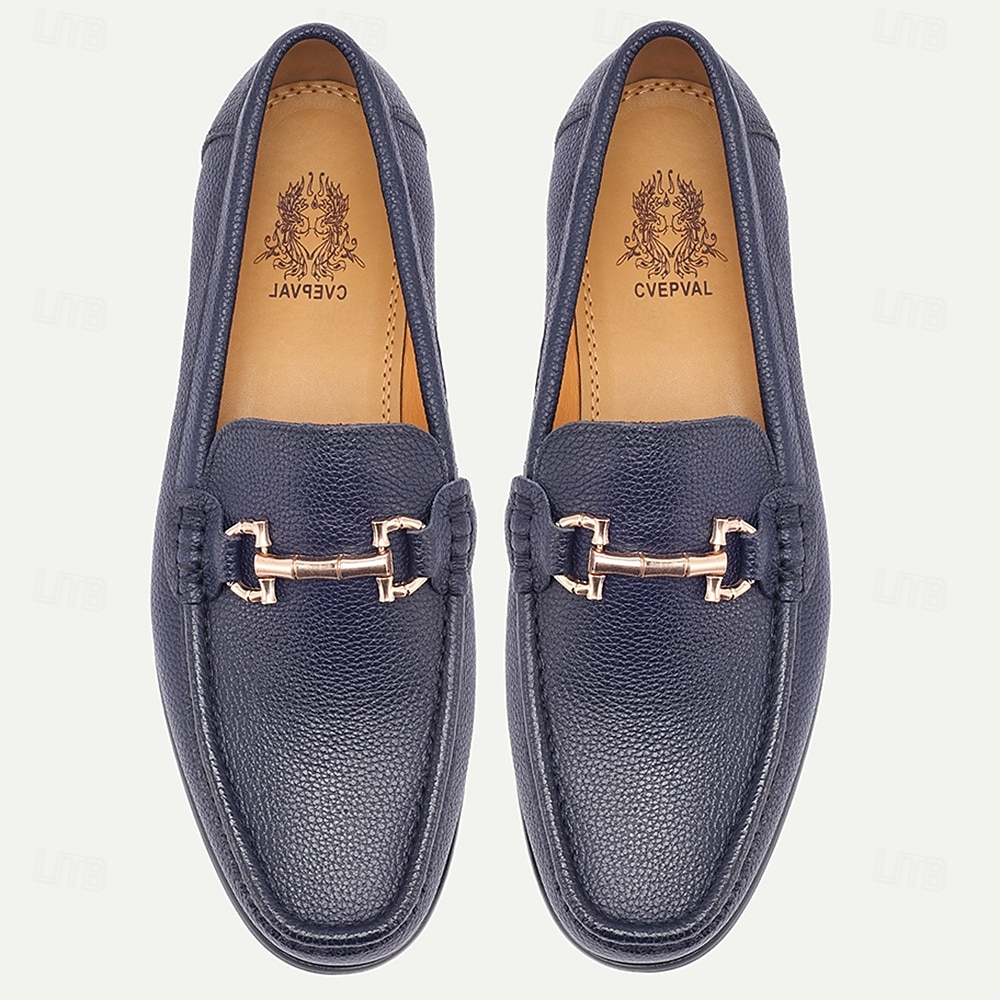 Men's Elegant Blue Leather Loafers – Comfortable and Stylish, Perfect for Weddings, Formal Events and Special Occasions 2026 - $99.99 –P5
