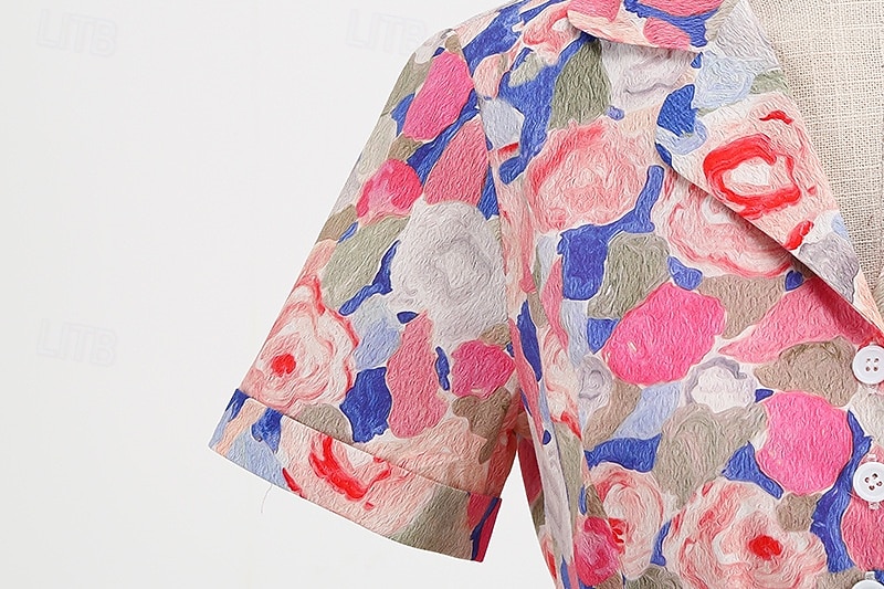 1950er Retro Vintage Midlänge Swing-Kleid Ausgestelltes Kleid Kurze Ärmel Blumen Tailliert und ausgestellt Kostüm Damen Karneval Valentinstag Lässig Heimkehr Retro-Mottoparty Erwachsene Kleid 2026 - $74.99 –P6