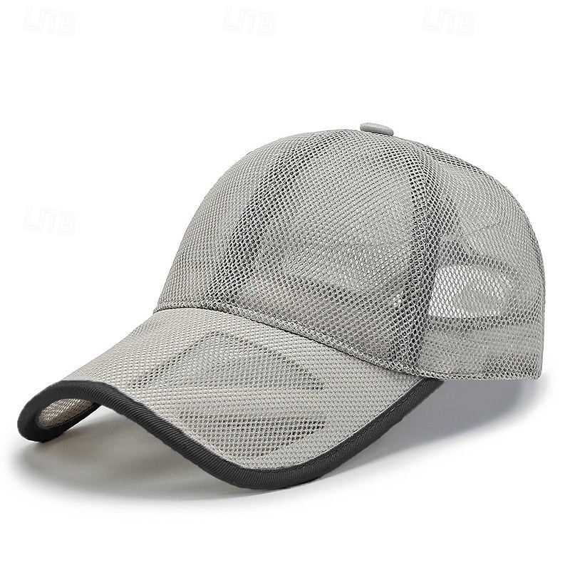 Honkbalpet Tennispet Voor heren Kap Effen Zonbescherming Vochtregelerend Ademend voor Tennis Honkbal Augurkbal Zomer Zwart Leger Groen Donker Marineblauw 2026 - $6.49 –P1