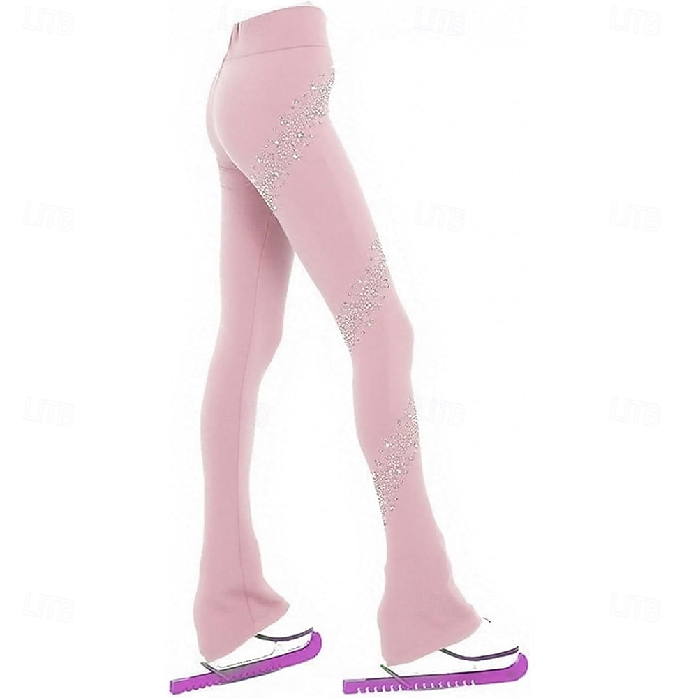 pantaloni da pattinaggio artistico da donna e da ragazza, pantaloni da pattinaggio sul ghiaccio, neri, elastici, abbigliamento da pattinaggio per gare di allenamento, termici, caldi, con del 2026 a $89.99 –P10