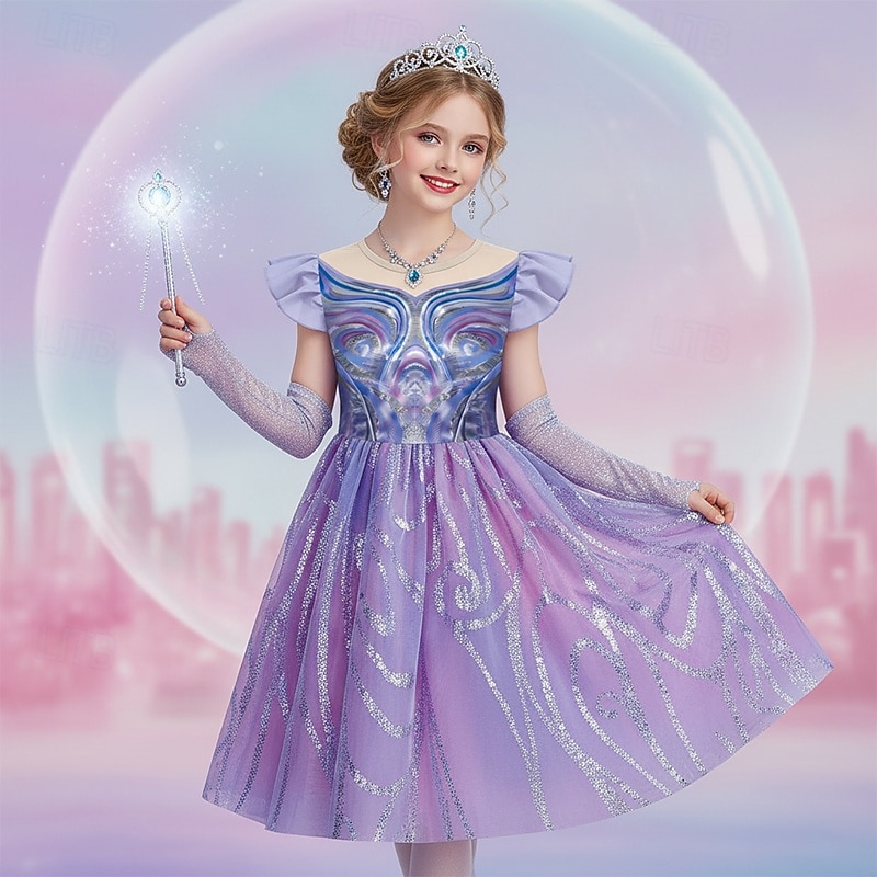 Book Week 2026 Magical Witch Fantasy Princess Fairytale Good Witch Dress Fancy Costume Carnival Costume Princess for Girls' Kid's Christmas Carnival Book Week Performance Party 2026 - $12.99 –P1