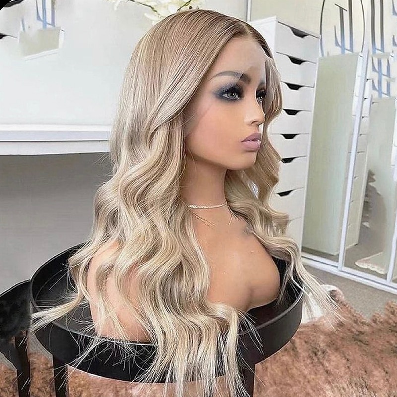 Capelli umani 13x4 Fronte in Pizzo Parrucca Riga laterale Capelli Birmani Ondulato naturale Onda Morbida Biondo Multicolore Parrucca 150% Densità dei capelli con Capelli di Bambino Senza Colla del 2026 a $303.89 –P3