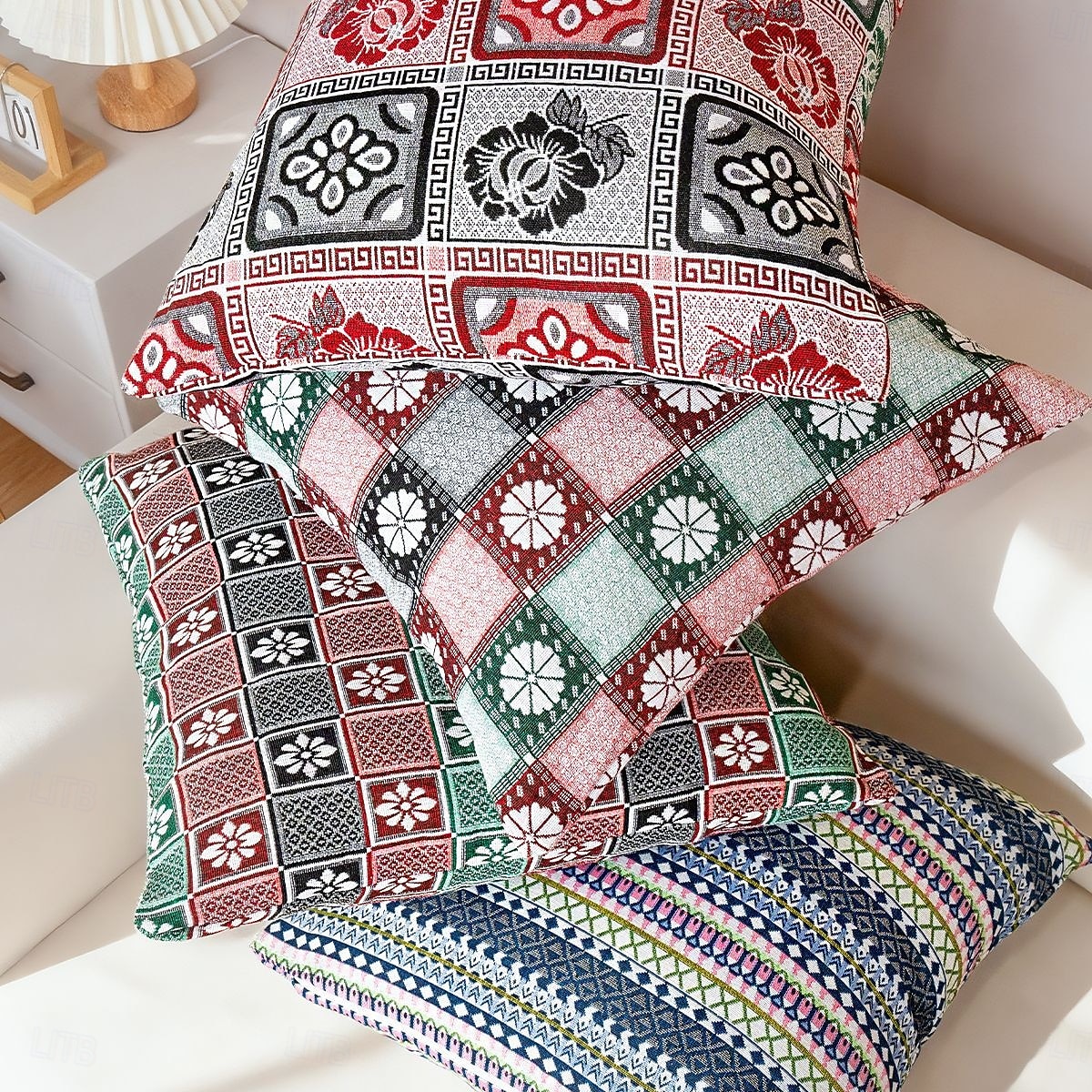 modern minimalistisk kudde, färgglatt rutigt kuddfodral för sovrum, vardagsrum, soffa, dekorativt örngott, snygg heminredningsdetalj 2026 - $7.99 –P4