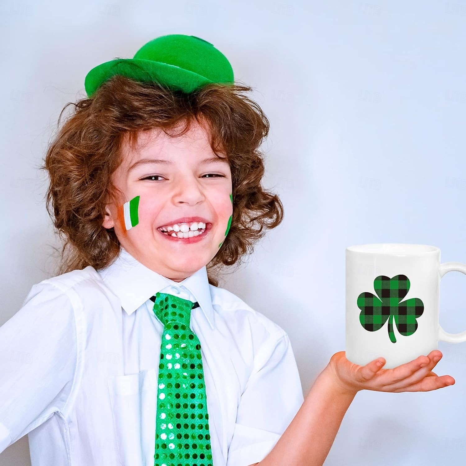 St Patrick's Day Mug 12oz Buffalo Plaid Shamrock Truck Coffee Mug Irish Ceramic Matching Mugs Party Cups for Home School Office Table Centerpieces Housewarming Gift 2026 - $16.99 –P3
